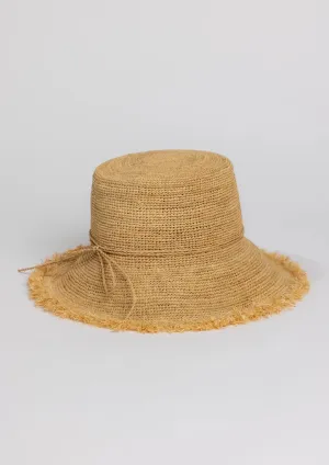 Hat Attack Packable Raffia Bucket