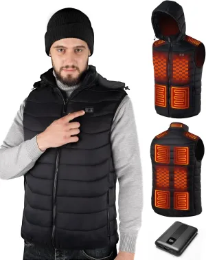 Heated Vest for Men with ATTERY Pack Included, Lightweight Warming Heated Vests Suitable for Winter Outdoor Hunting Skiing