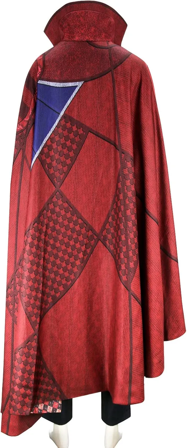 HLENOK Men's Cosplay Costumes Cloak Robe Medieval Master Dress Up Suits Halloween Masquerade Outfits