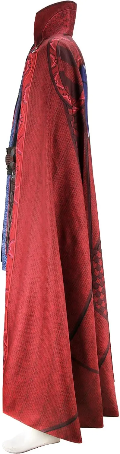 HLENOK Men's Cosplay Costumes Cloak Robe Medieval Master Dress Up Suits Halloween Masquerade Outfits