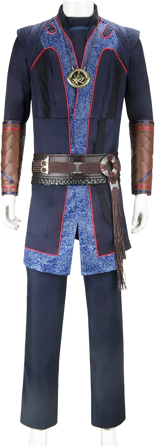 HLENOK Men's Cosplay Costumes Cloak Robe Medieval Master Dress Up Suits Halloween Masquerade Outfits