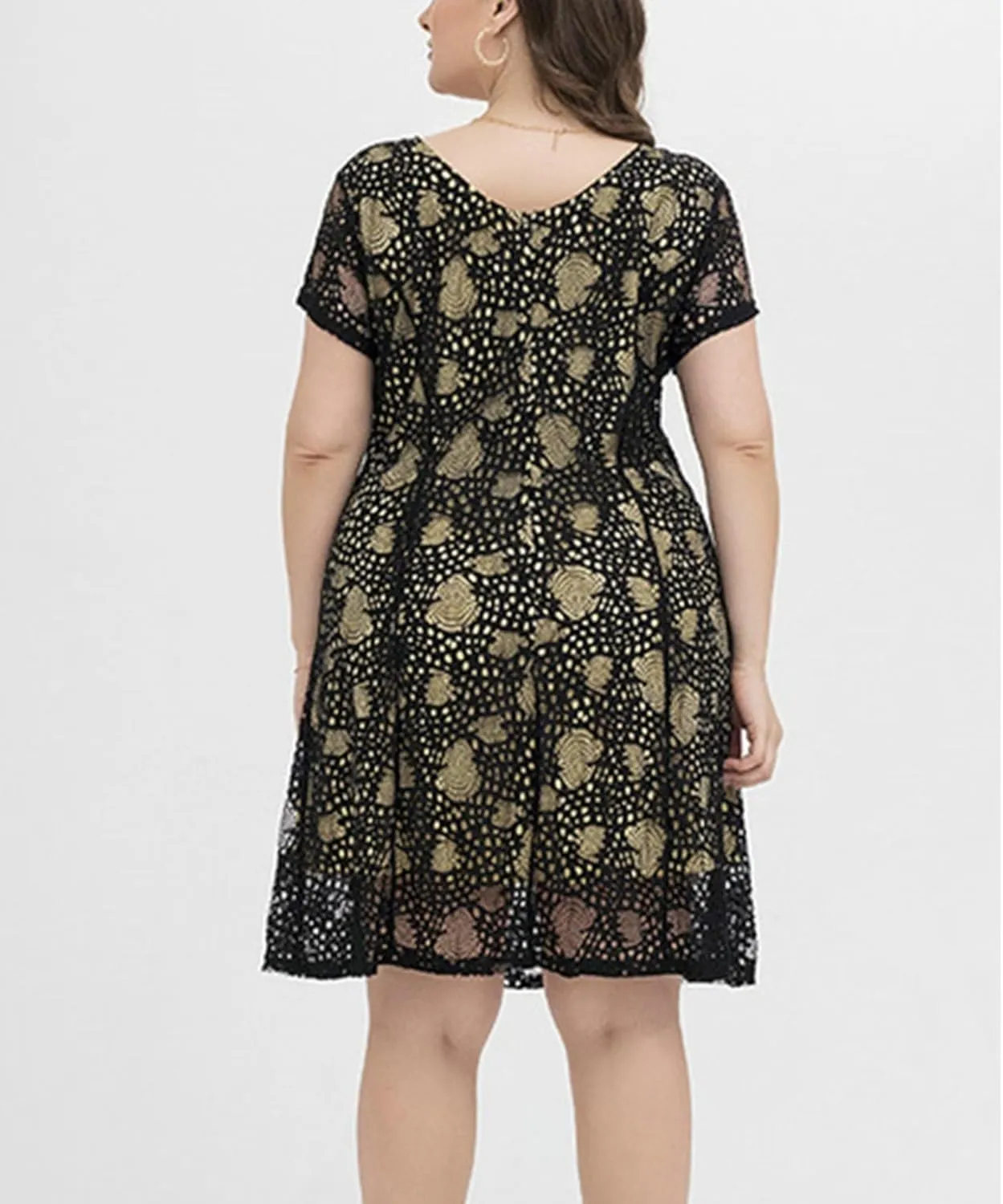 HNVAVQ Women Summer Dresses Plus Size Short Sleeve Cocktail Formal Dresses Oversized Casual Midi Dresses