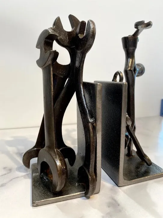 Industrial Wrench Bookends