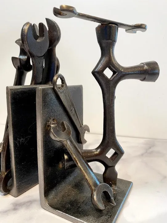 Industrial Wrench Bookends