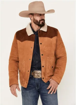 John Dutton Yellowstone Jacket For Mens Brown Suede Leather TruckerJacket
