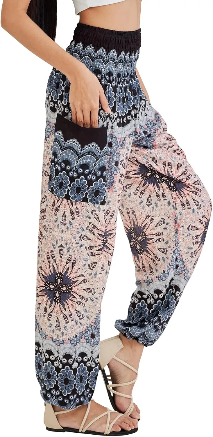 Joob Joob Boho Pants for Women - Hippie Harem Pants Women - Womens Yoga Pants  Comfy Bohemian Flowy Hippie Clothes