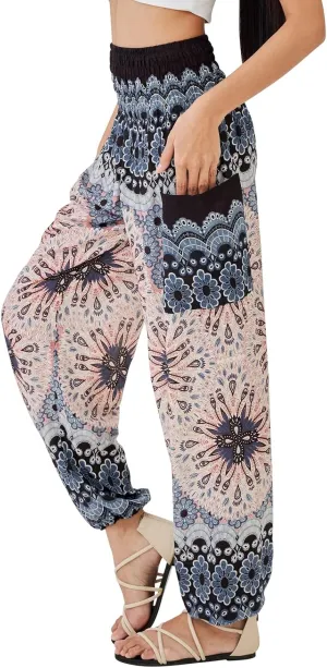 Joob Joob Boho Pants for Women - Hippie Harem Pants Women - Womens Yoga Pants  Comfy Bohemian Flowy Hippie Clothes