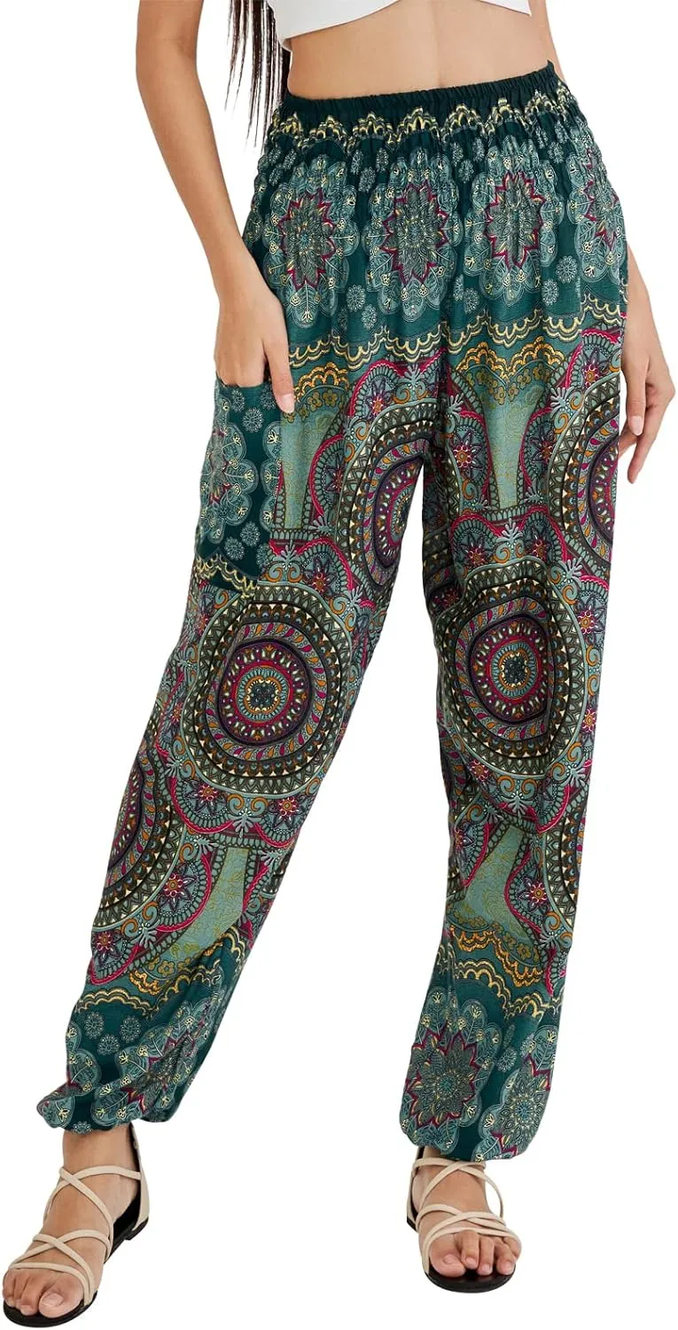 Joob Joob Boho Pants for Women - Hippie Harem Pants Women - Womens Yoga Pants  Comfy Bohemian Flowy Hippie Clothes