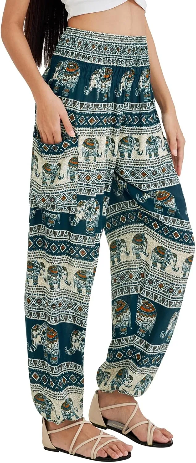 Joob Joob Boho Pants for Women - Hippie Harem Pants Women - Womens Yoga Pants  Comfy Bohemian Flowy Hippie Clothes