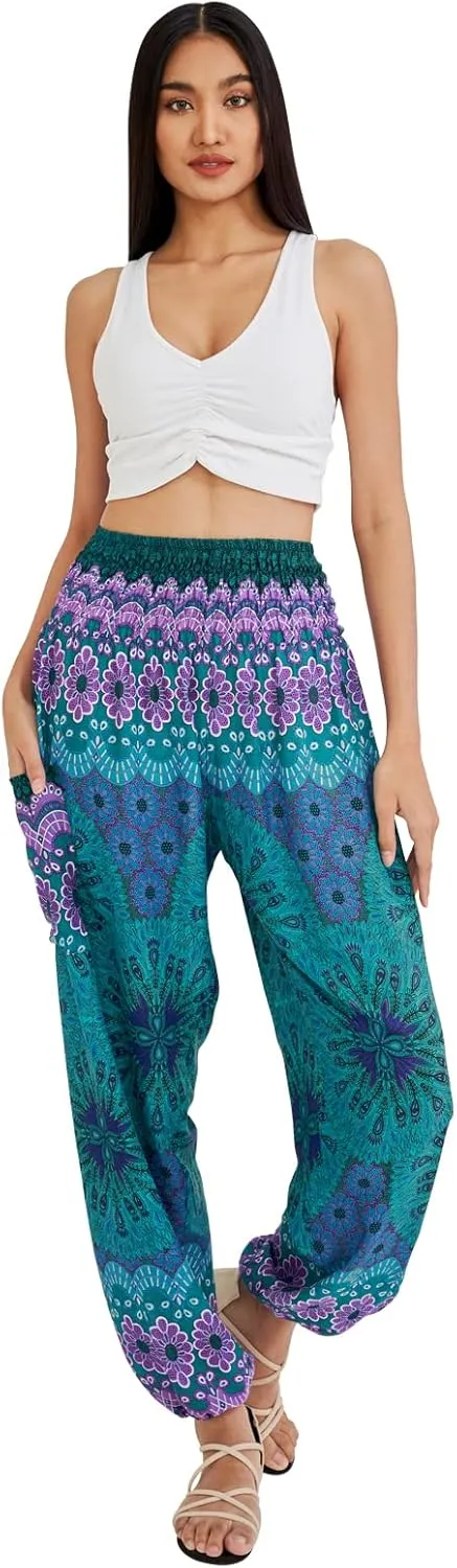 Joob Joob Boho Pants for Women - Hippie Harem Pants Women - Womens Yoga Pants  Comfy Bohemian Flowy Hippie Clothes