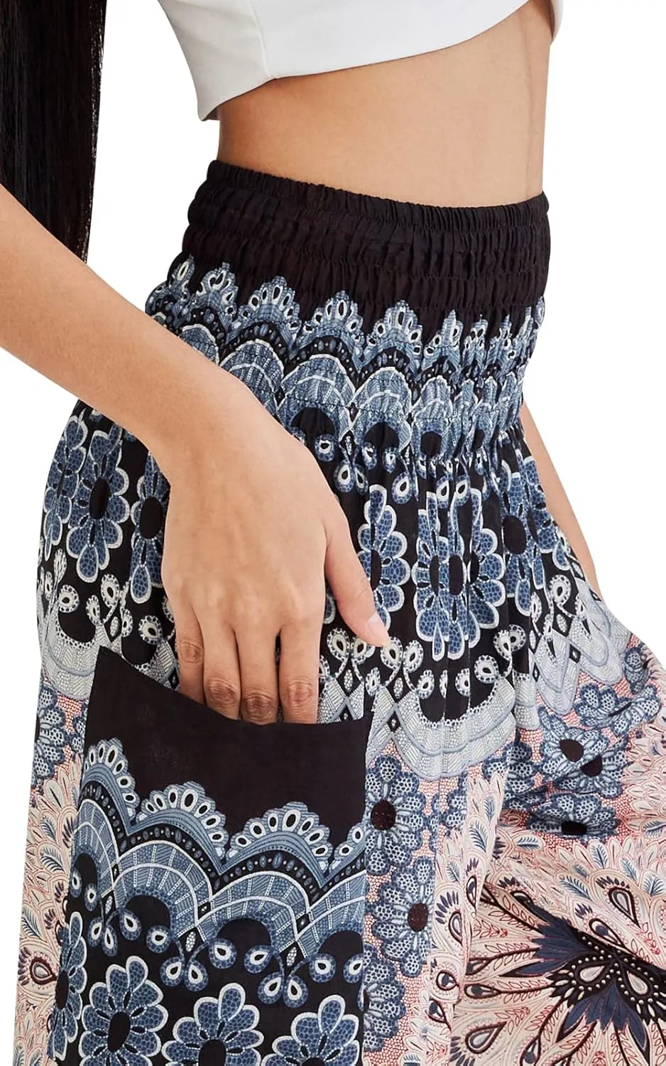 Joob Joob Boho Pants for Women - Hippie Harem Pants Women - Womens Yoga Pants  Comfy Bohemian Flowy Hippie Clothes