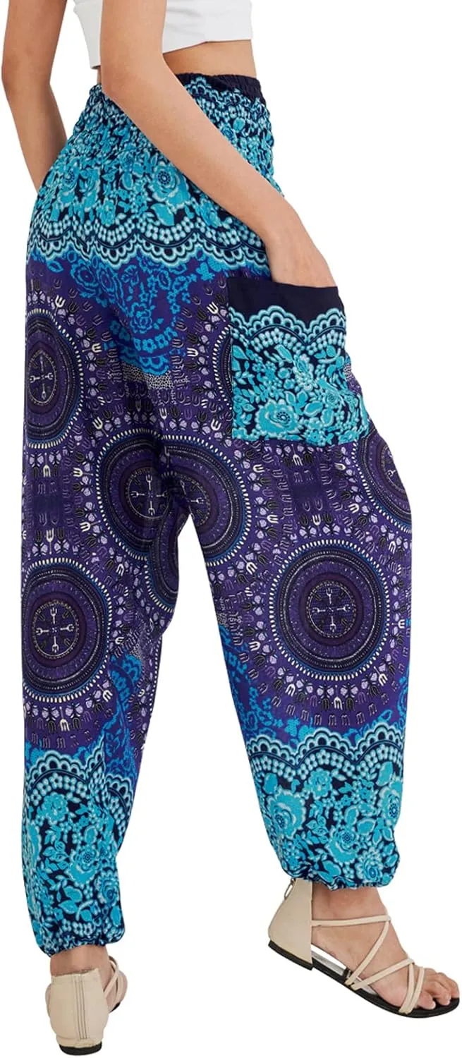 Joob Joob Boho Pants for Women - Hippie Harem Pants Women - Womens Yoga Pants  Comfy Bohemian Flowy Hippie Clothes