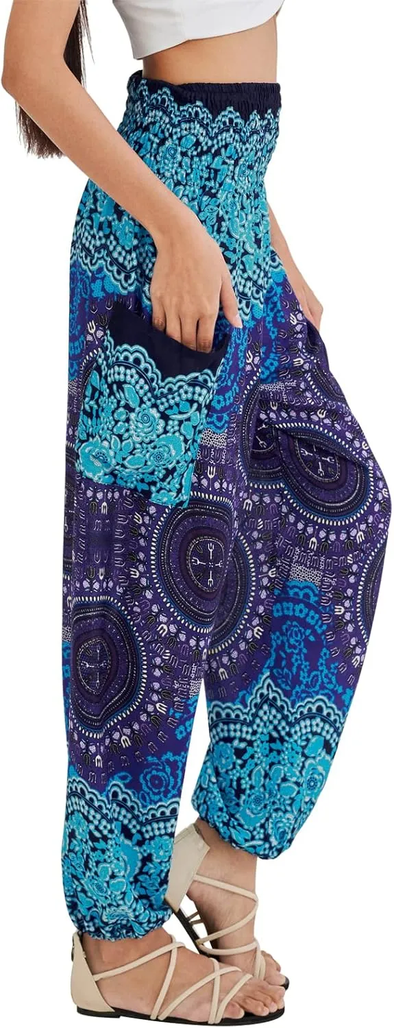 Joob Joob Boho Pants for Women - Hippie Harem Pants Women - Womens Yoga Pants  Comfy Bohemian Flowy Hippie Clothes