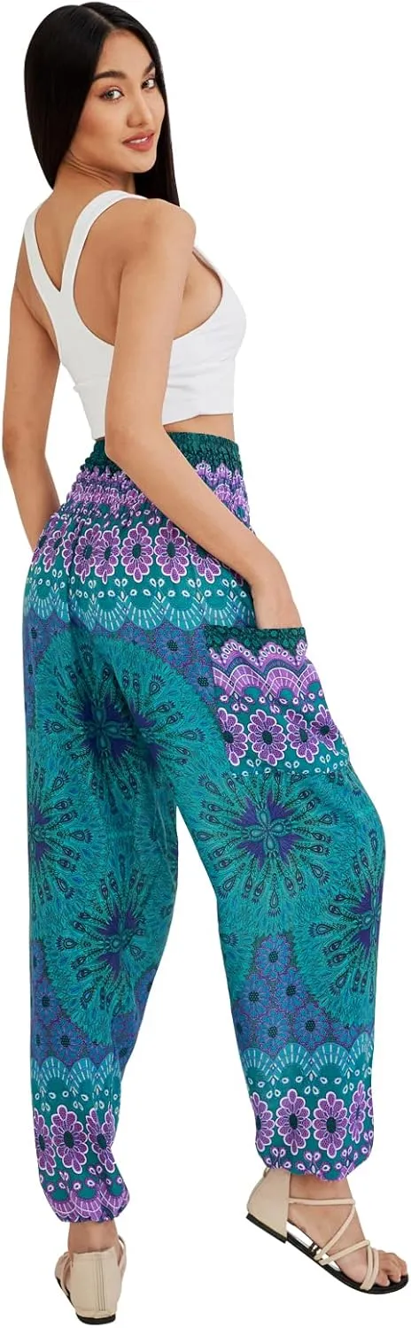 Joob Joob Boho Pants for Women - Hippie Harem Pants Women - Womens Yoga Pants  Comfy Bohemian Flowy Hippie Clothes