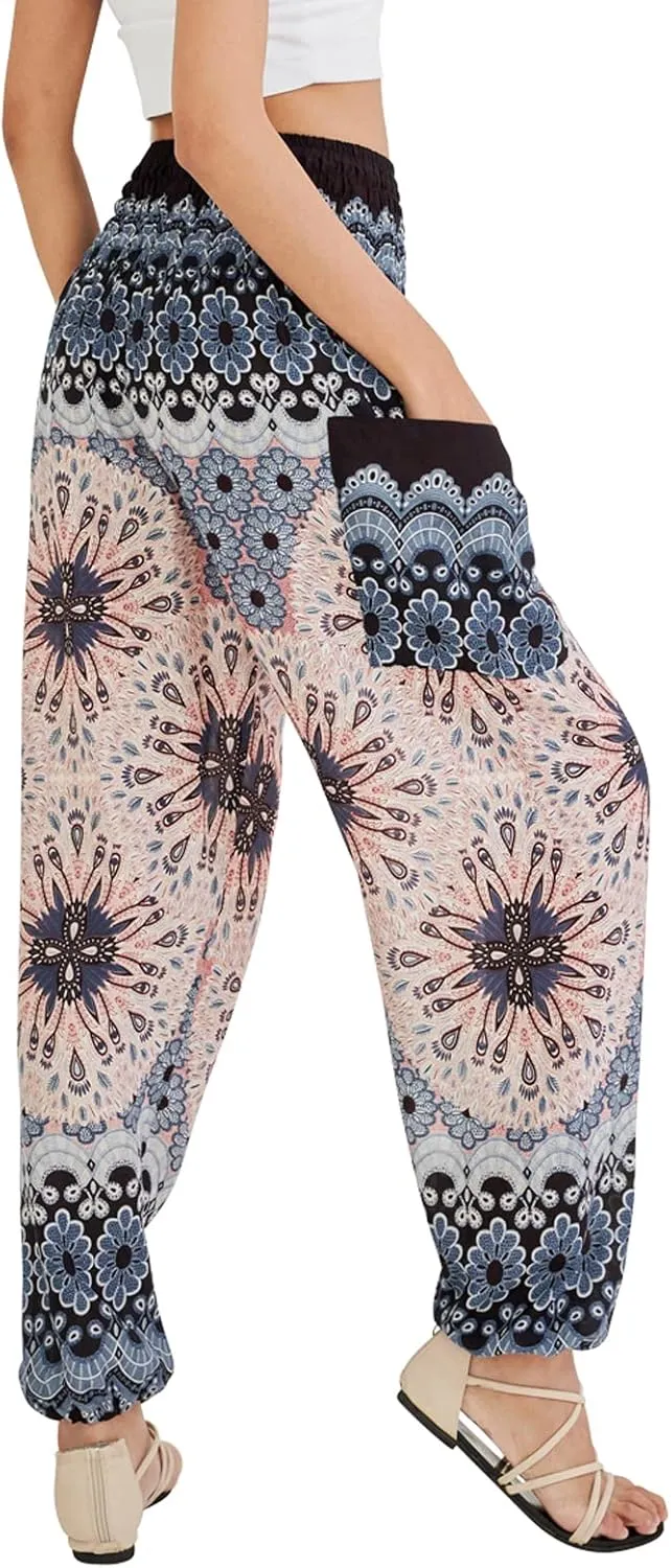 Joob Joob Boho Pants for Women - Hippie Harem Pants Women - Womens Yoga Pants  Comfy Bohemian Flowy Hippie Clothes