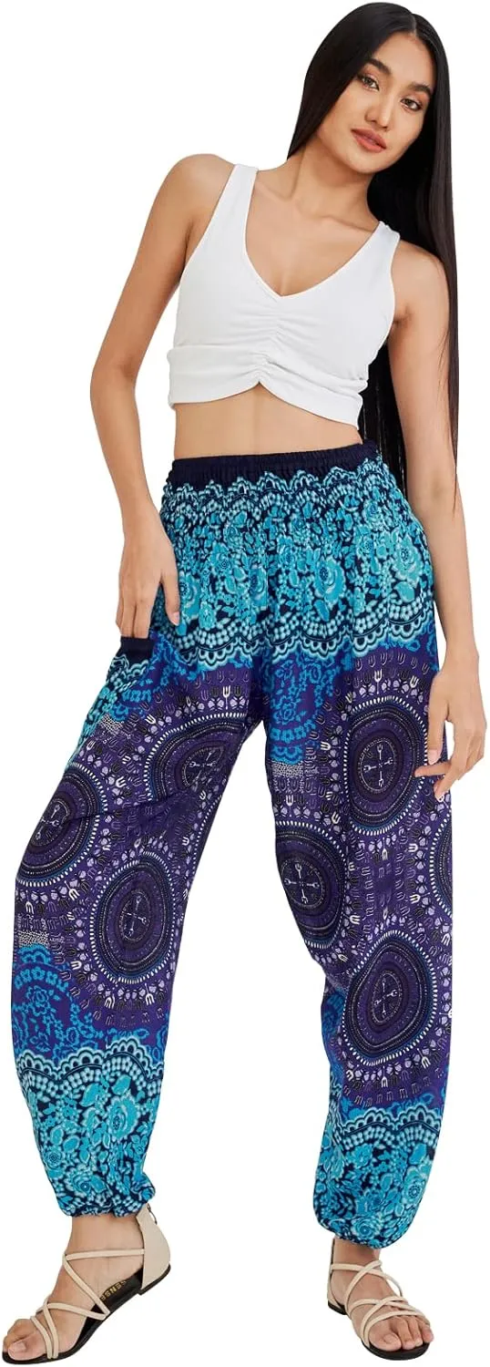 Joob Joob Boho Pants for Women - Hippie Harem Pants Women - Womens Yoga Pants  Comfy Bohemian Flowy Hippie Clothes