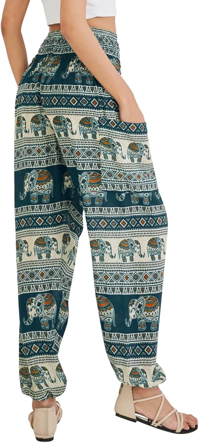 Joob Joob Boho Pants for Women - Hippie Harem Pants Women - Womens Yoga Pants  Comfy Bohemian Flowy Hippie Clothes