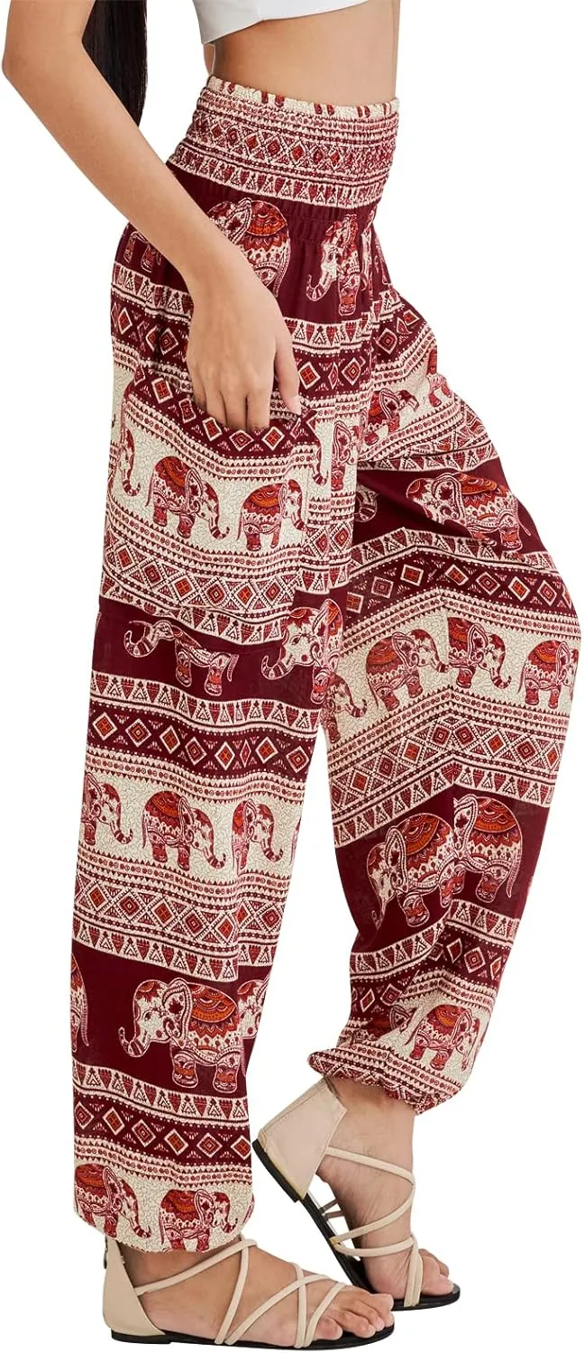Joob Joob Boho Pants for Women - Hippie Harem Pants Women - Womens Yoga Pants  Comfy Bohemian Flowy Hippie Clothes