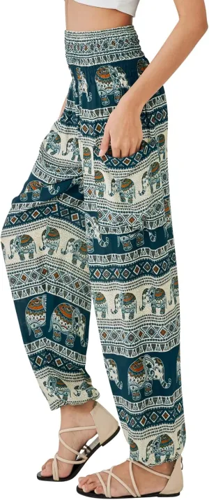 Joob Joob Boho Pants for Women - Hippie Harem Pants Women - Womens Yoga Pants  Comfy Bohemian Flowy Hippie Clothes