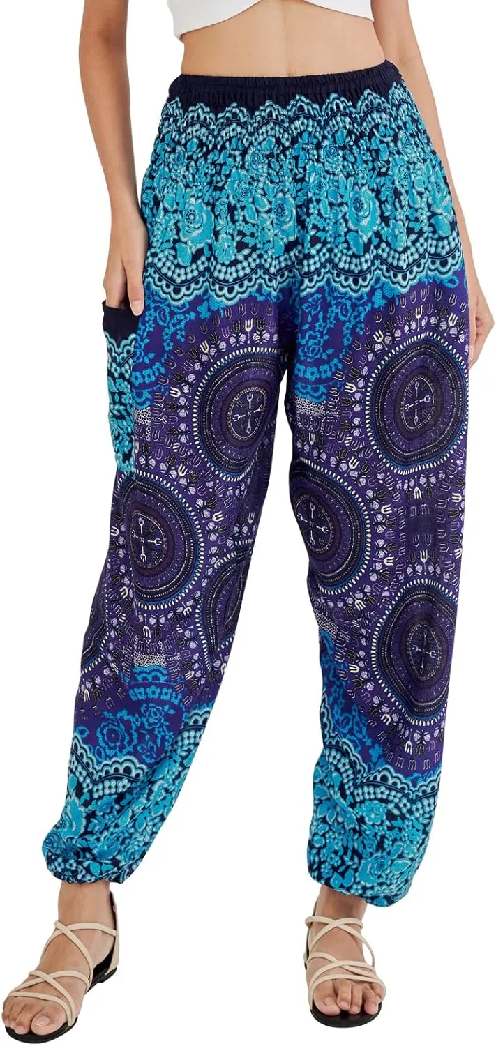 Joob Joob Boho Pants for Women - Hippie Harem Pants Women - Womens Yoga Pants  Comfy Bohemian Flowy Hippie Clothes