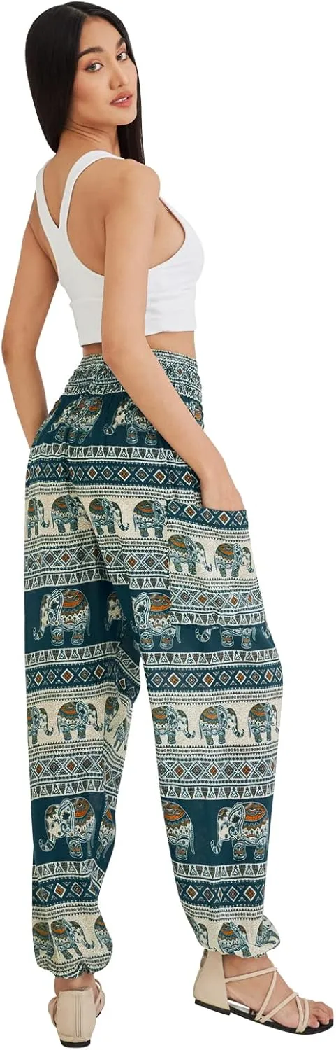 Joob Joob Boho Pants for Women - Hippie Harem Pants Women - Womens Yoga Pants  Comfy Bohemian Flowy Hippie Clothes
