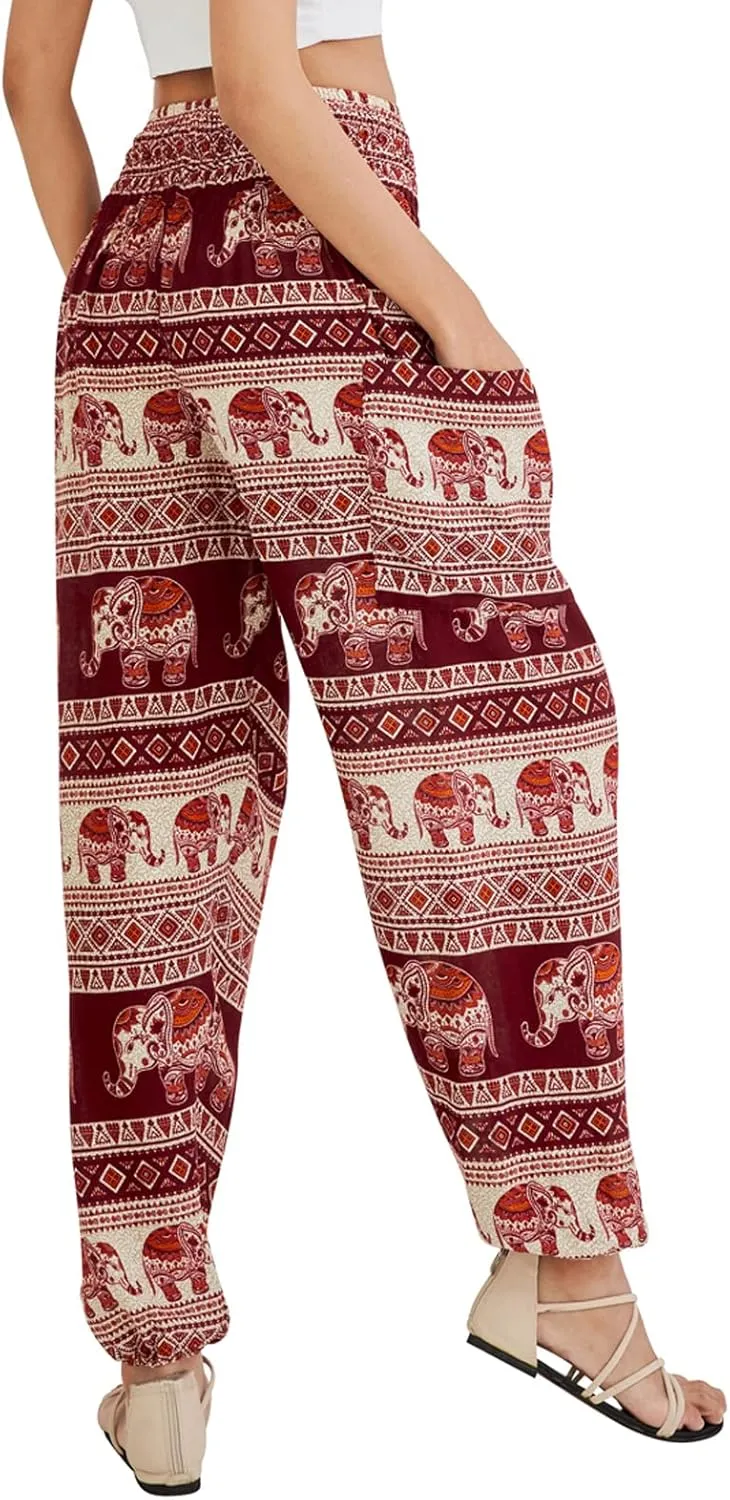 Joob Joob Boho Pants for Women - Hippie Harem Pants Women - Womens Yoga Pants  Comfy Bohemian Flowy Hippie Clothes