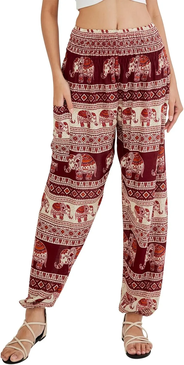 Joob Joob Boho Pants for Women - Hippie Harem Pants Women - Womens Yoga Pants  Comfy Bohemian Flowy Hippie Clothes