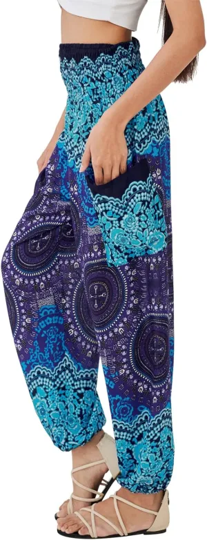 Joob Joob Boho Pants for Women - Hippie Harem Pants Women - Womens Yoga Pants  Comfy Bohemian Flowy Hippie Clothes