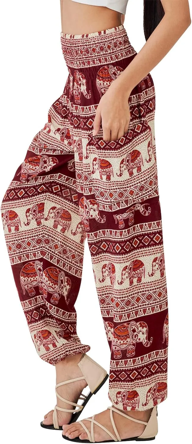 Joob Joob Boho Pants for Women - Hippie Harem Pants Women - Womens Yoga Pants  Comfy Bohemian Flowy Hippie Clothes