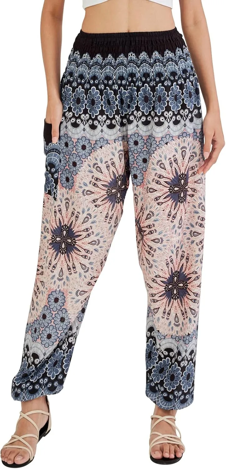 Joob Joob Boho Pants for Women - Hippie Harem Pants Women - Womens Yoga Pants  Comfy Bohemian Flowy Hippie Clothes