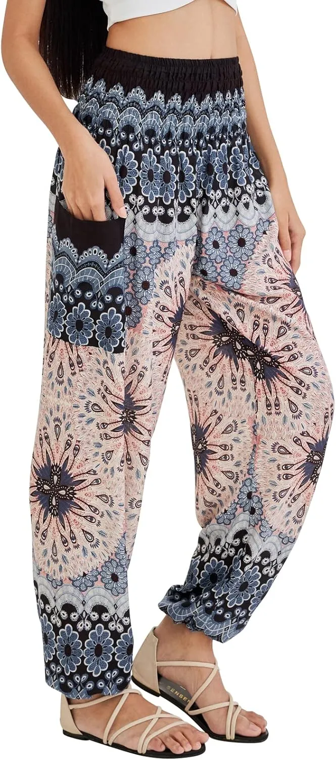 Joob Joob Boho Pants for Women - Hippie Harem Pants Women - Womens Yoga Pants  Comfy Bohemian Flowy Hippie Clothes