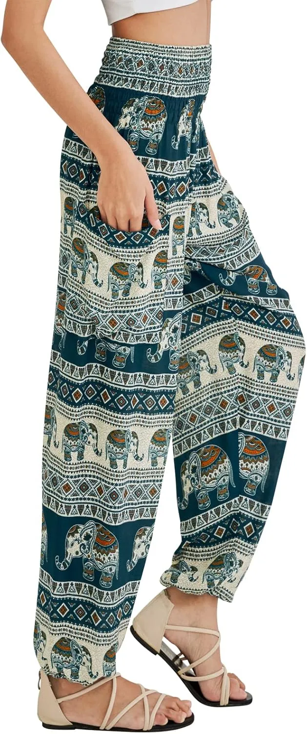 Joob Joob Boho Pants for Women - Hippie Harem Pants Women - Womens Yoga Pants  Comfy Bohemian Flowy Hippie Clothes