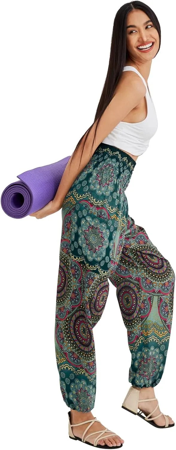 Joob Joob Boho Pants for Women - Hippie Harem Pants Women - Womens Yoga Pants  Comfy Bohemian Flowy Hippie Clothes