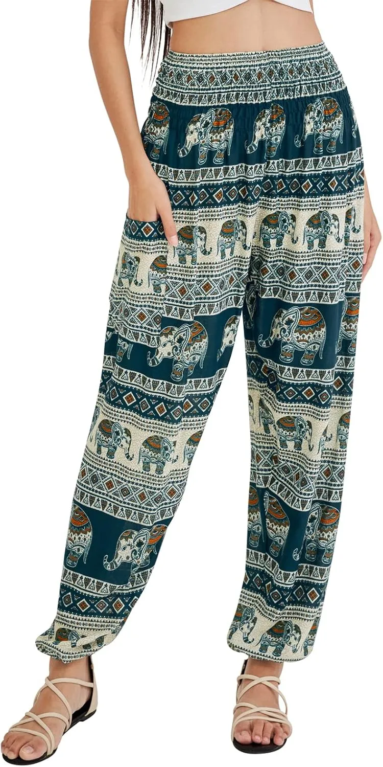 Joob Joob Boho Pants for Women - Hippie Harem Pants Women - Womens Yoga Pants  Comfy Bohemian Flowy Hippie Clothes