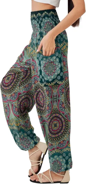Joob Joob Boho Pants for Women - Hippie Harem Pants Women - Womens Yoga Pants  Comfy Bohemian Flowy Hippie Clothes