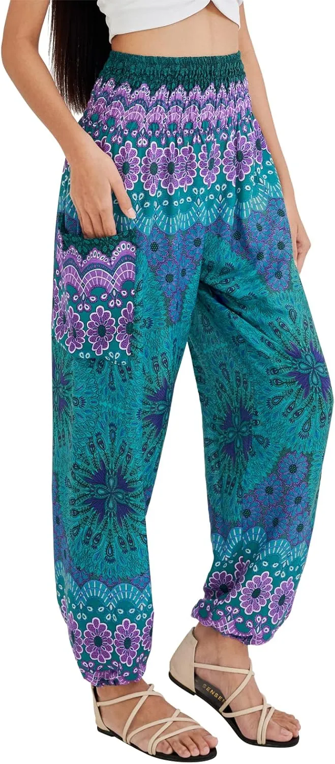 Joob Joob Boho Pants for Women - Hippie Harem Pants Women - Womens Yoga Pants  Comfy Bohemian Flowy Hippie Clothes