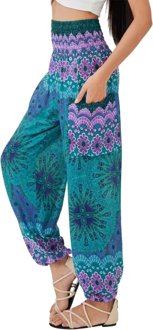 Joob Joob Boho Pants for Women - Hippie Harem Pants Women - Womens Yoga Pants  Comfy Bohemian Flowy Hippie Clothes