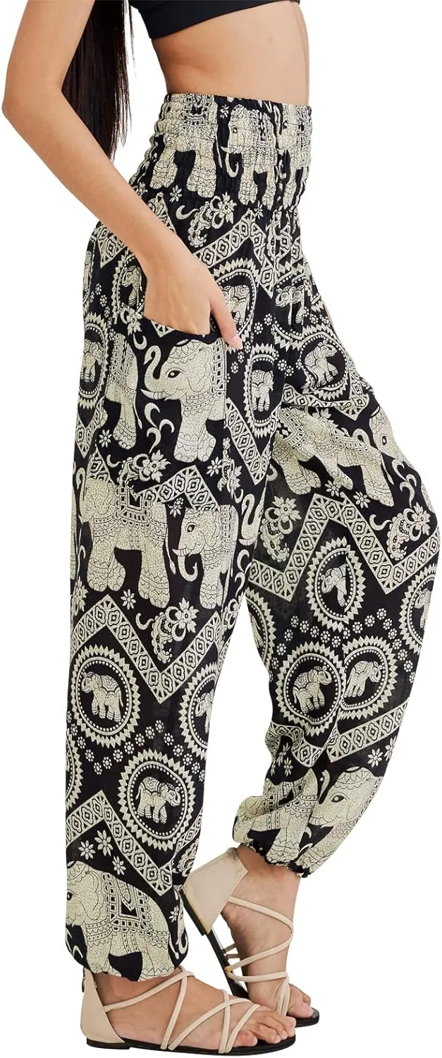 Joob Joob Boho Pants for Women - Hippie Harem Pants Women - Womens Yoga Pants  Comfy Bohemian Flowy Hippie Clothes