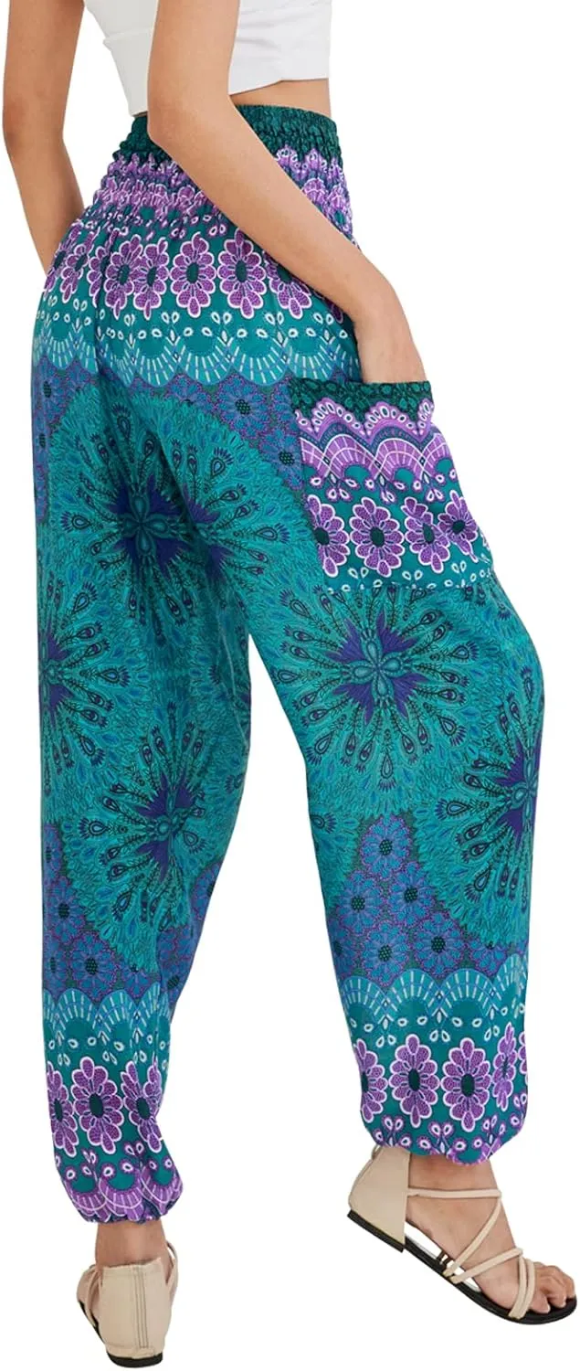 Joob Joob Boho Pants for Women - Hippie Harem Pants Women - Womens Yoga Pants  Comfy Bohemian Flowy Hippie Clothes