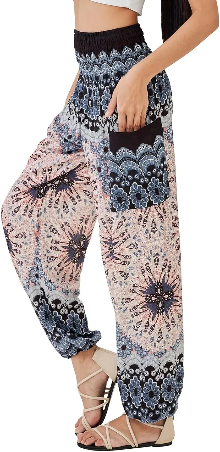 Joob Joob Boho Pants for Women - Hippie Harem Pants Women - Womens Yoga Pants  Comfy Bohemian Flowy Hippie Clothes