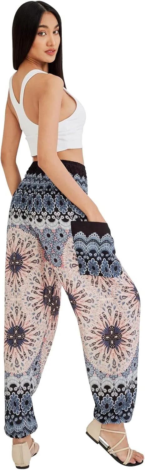 Joob Joob Boho Pants for Women - Hippie Harem Pants Women - Womens Yoga Pants  Comfy Bohemian Flowy Hippie Clothes
