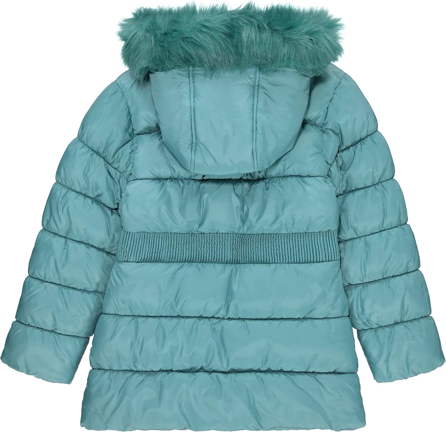 Juicy Couture Girls Coat, Faux Fur Hooded Winter Jacket, Warm Padded Parka Hoodie, Kids Heavyweight Winter Coat