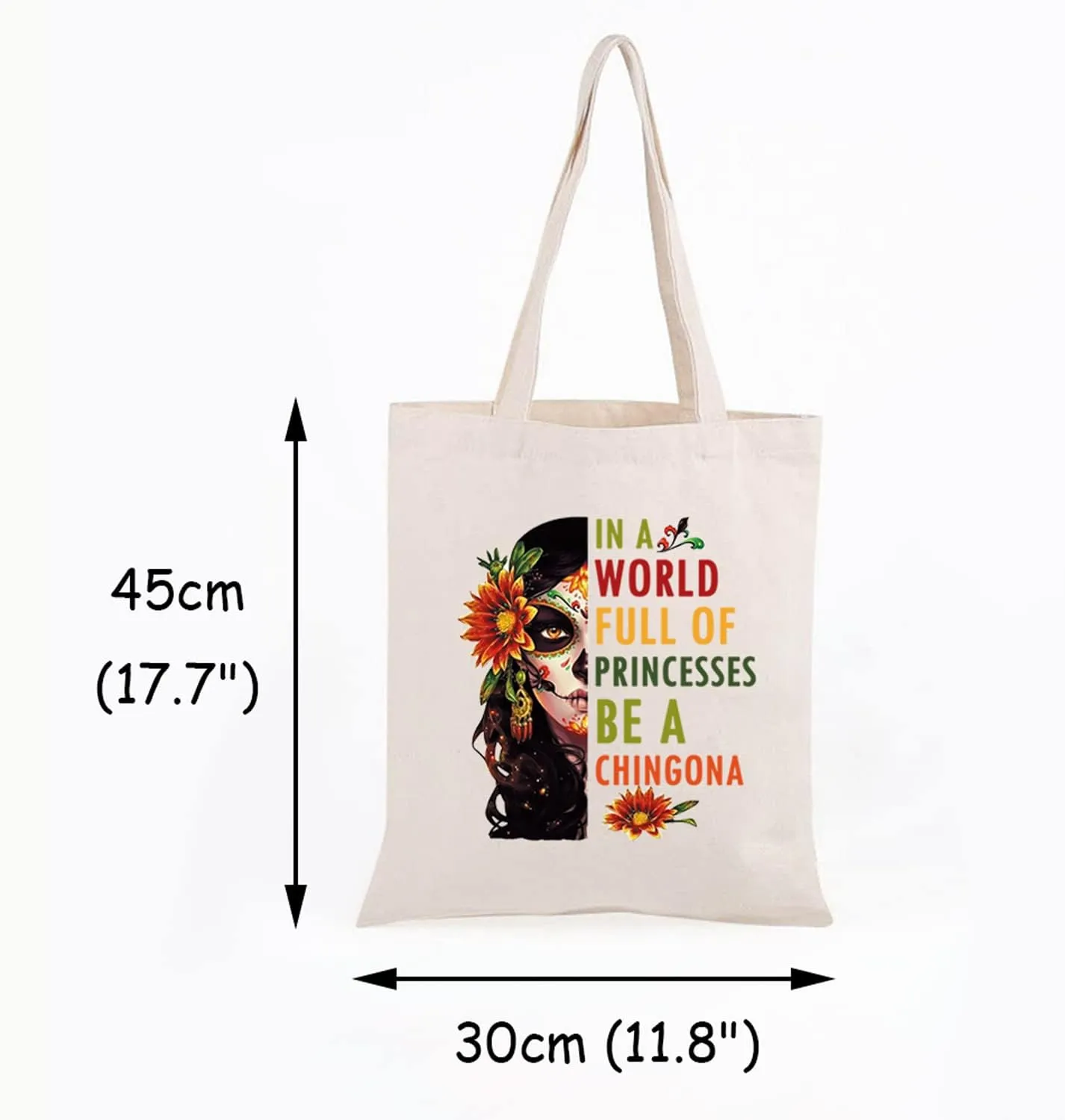 JXGZSO Mexican Lady Cosmetic Bag In A World Full Of Princesses Be A Mexican Makeup Bag Badass Women Gift