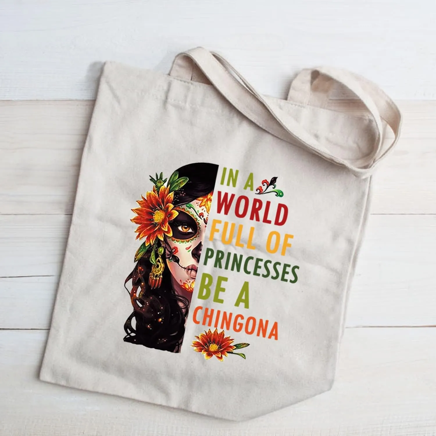 JXGZSO Mexican Lady Cosmetic Bag In A World Full Of Princesses Be A Mexican Makeup Bag Badass Women Gift