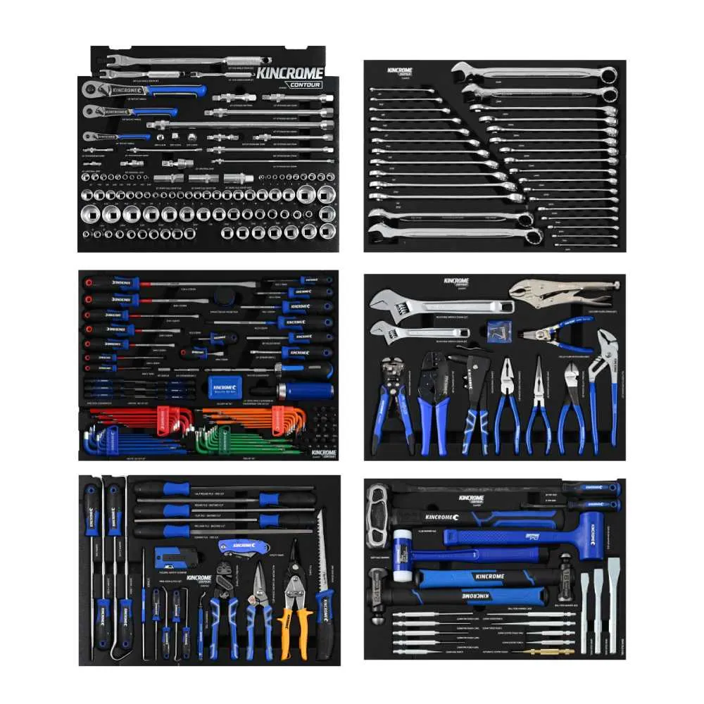 Kincrome K1951 299 Piece 29" 11 Drawer Blue CONTOUR Workshop Tool Kit