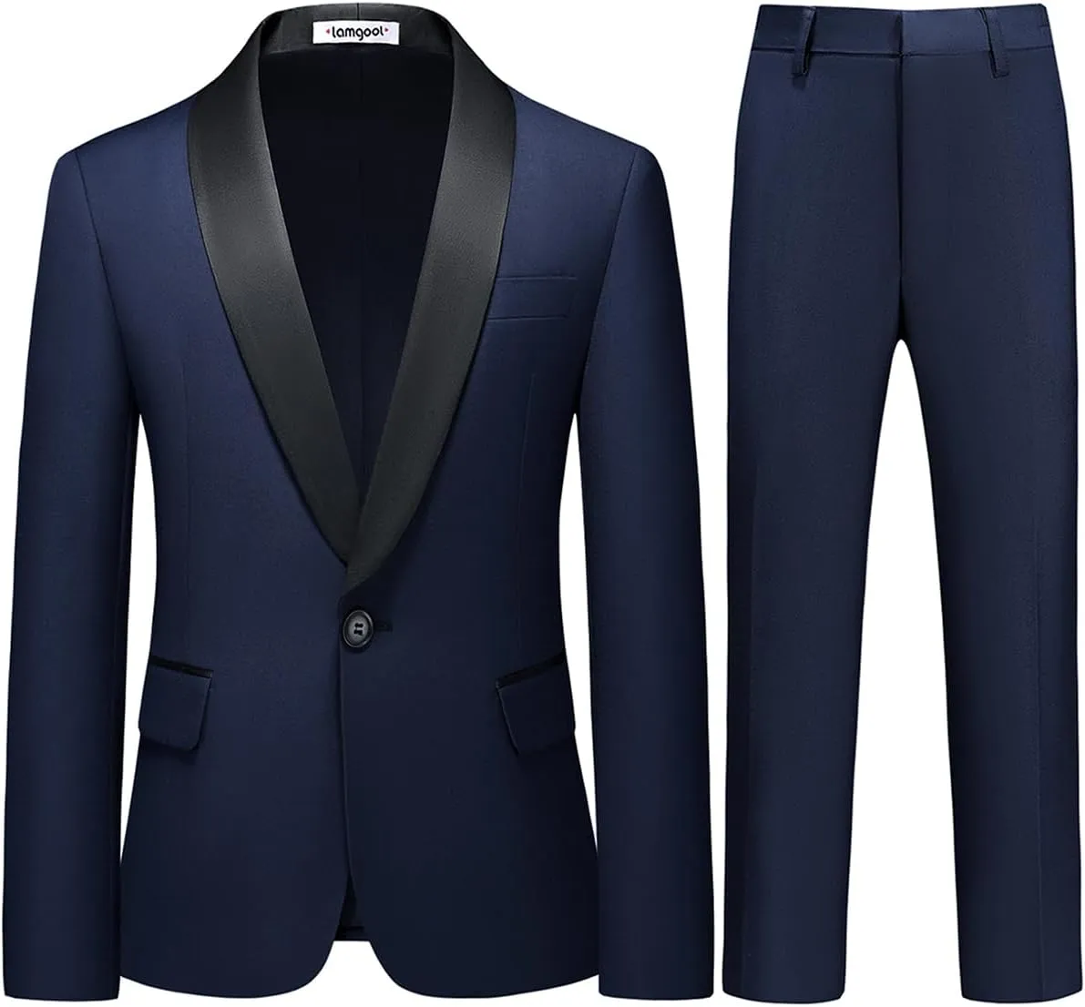 Lamgool Boys Suit Slim Fit 2-Piece Formal Set Tuxedo Blazer Jacket and Pants for Kids Prom Wedding Party Size 4-16 Years