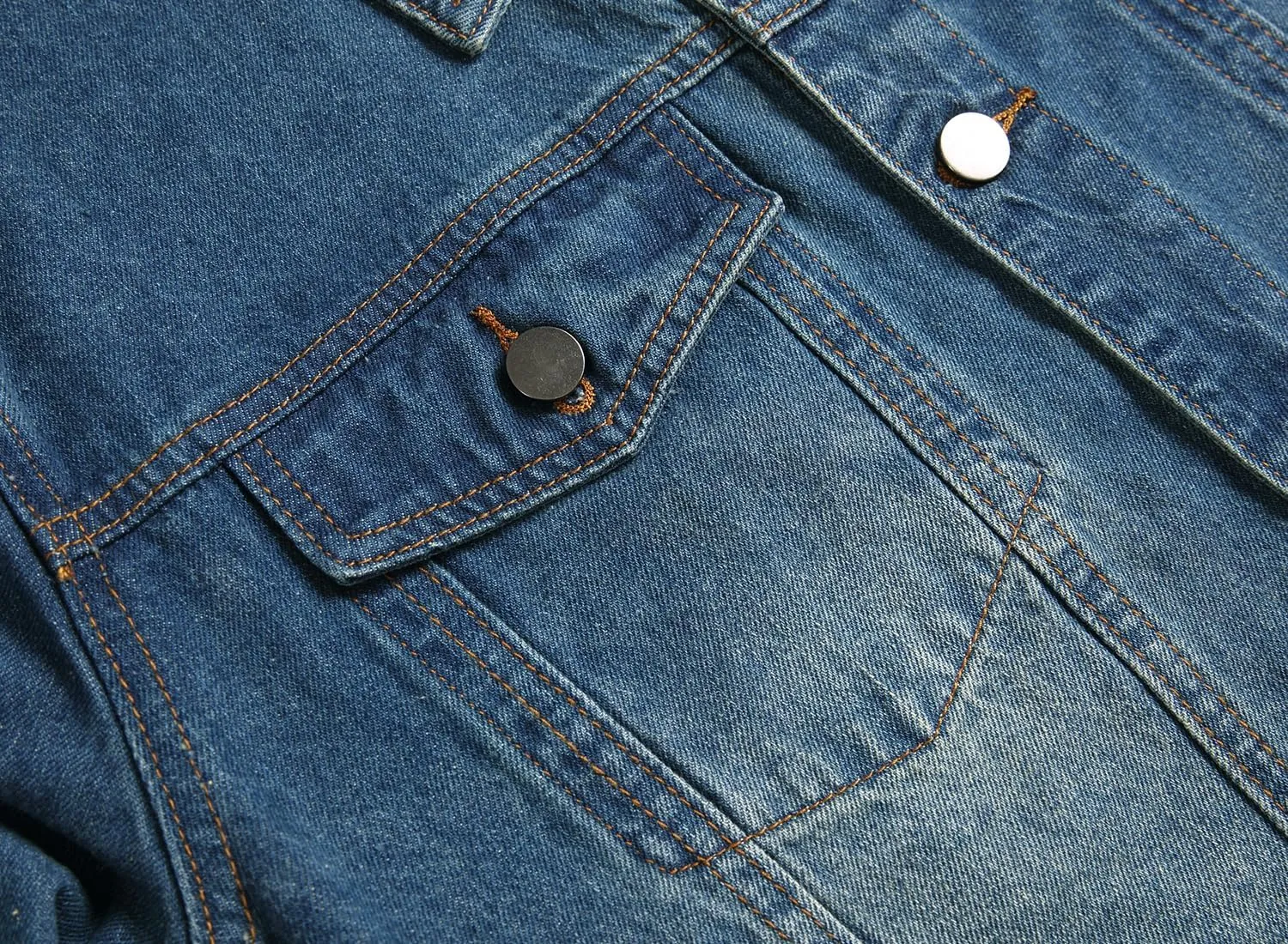 LAMKUKU Mens Denim Jacket Ripped Slim Jean Jacket Coat for Men