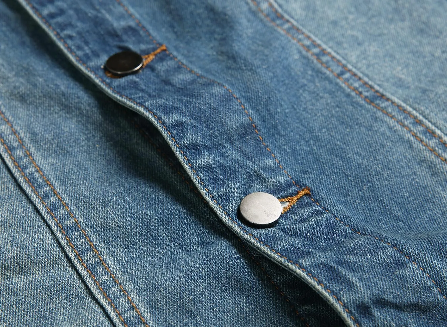 LAMKUKU Mens Denim Jacket Ripped Slim Jean Jacket Coat for Men
