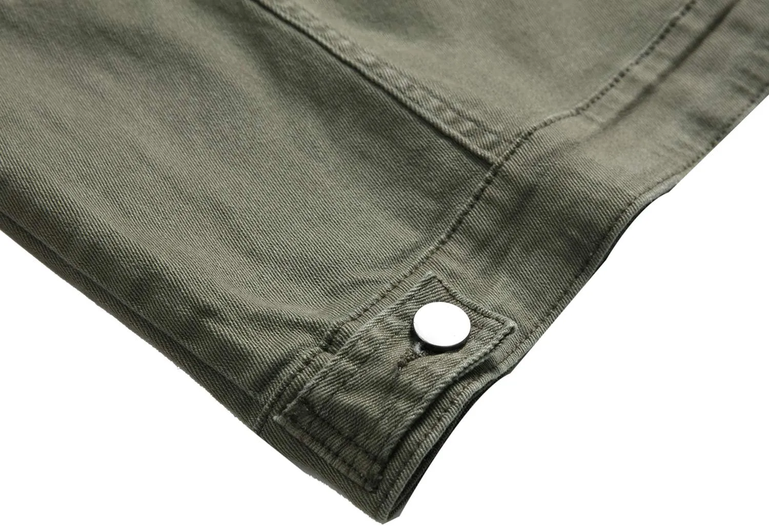 LAMKUKU Mens Denim Jacket Ripped Slim Jean Jacket Coat for Men