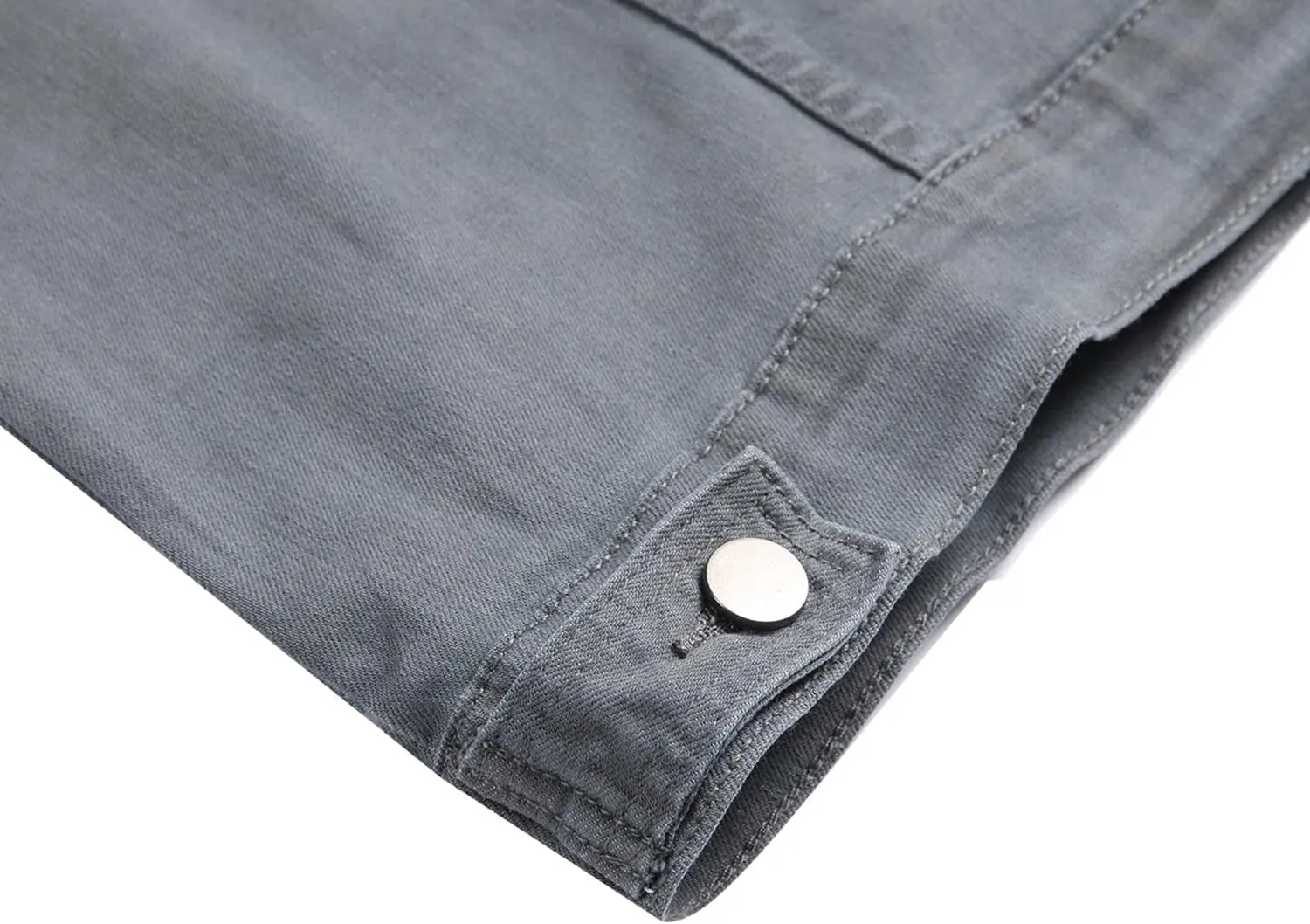 LAMKUKU Mens Denim Jacket Ripped Slim Jean Jacket Coat for Men